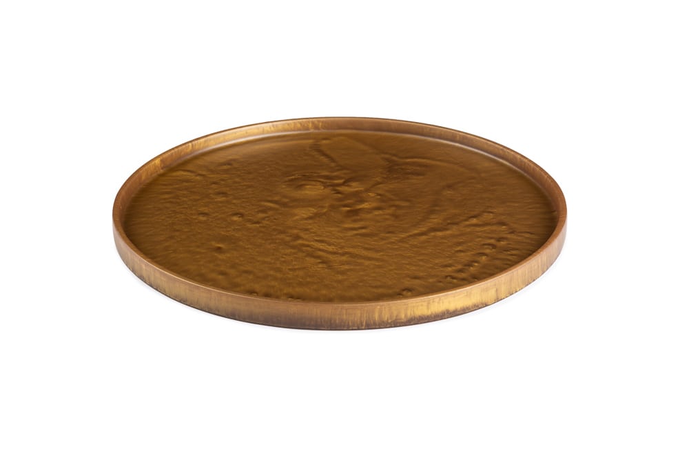 Antique Gold Round Platter