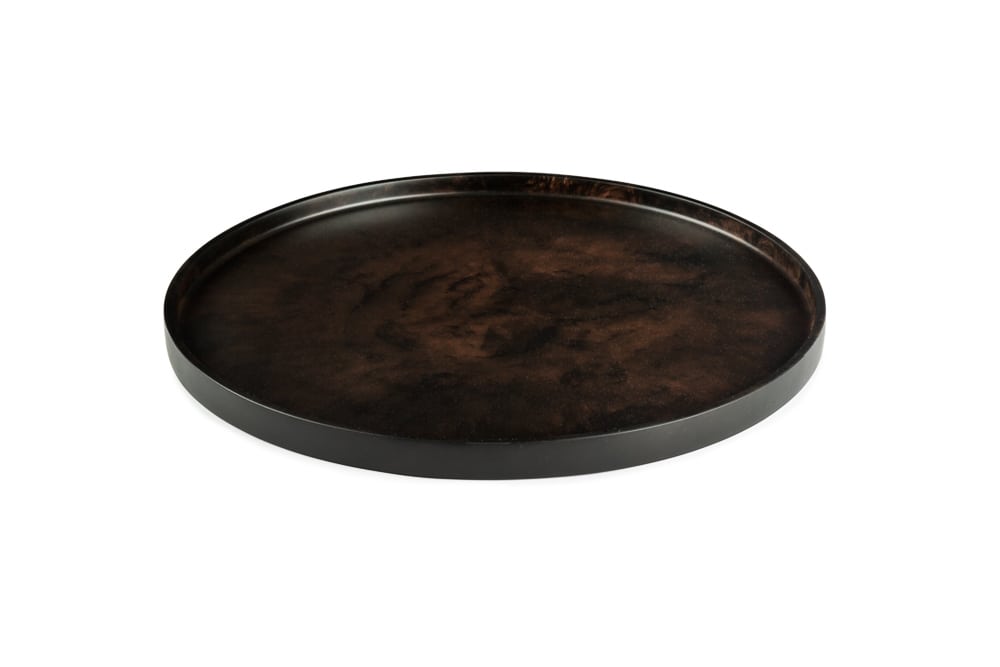 Chocolate Marble Round Platter