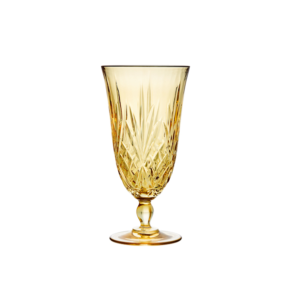 Empire Crystal Amber Water Goblet